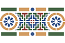 Bordiur labiryntu - szablony na bordiury z abstrakcyjnymi wzorami
