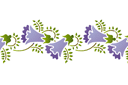 Dzwonek ludowy B - szablony z kwiatami ogrodowymi i polnymi