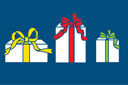 Trzy prezenty - szablony z motywami świątecznymi