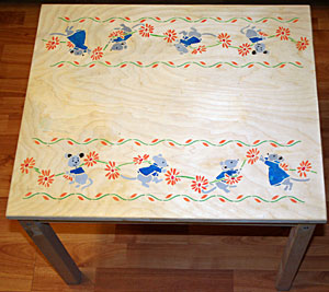 Stół z Ikei - szablon do dekoracji