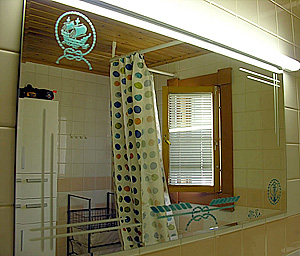 Lustro łazienkowe - szablon do dekoracji